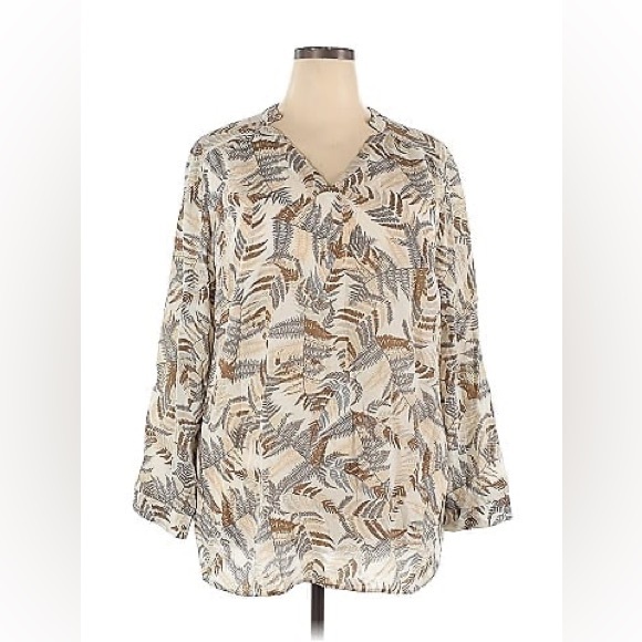 Talbots Size XL, long-sleeved silk blouse - Picture 2 of 11